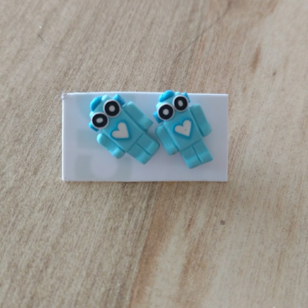 Robot earrings